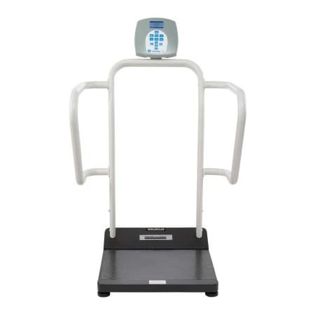 Pelstar/Health O Meter Health O Meter 1100KL Digital Bariatric Scale 1000 x0.2lb/454 x 0.1kg w/ Rails & Wheels 1100KL